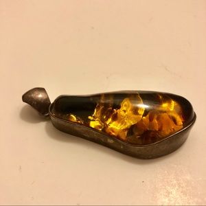 Baltic Green Amber Pendant